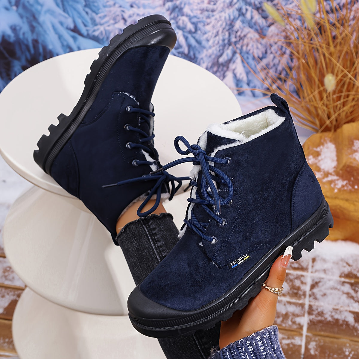 Maelys Lace-Up Snow Boots