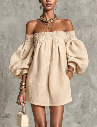 Kaye dress in Oatmeal