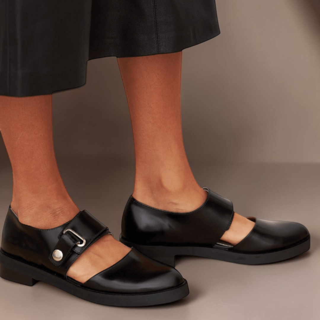 Saskia Adjustable Strap Mary Jane Flats