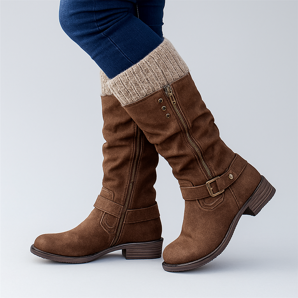 Filomena | Mid-Calf Side-Buckle Boots