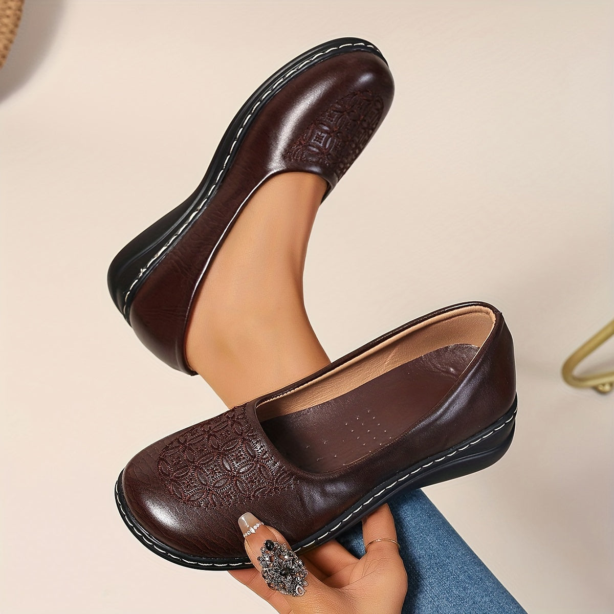 Delaney Patterned Comfort Slip-Ons