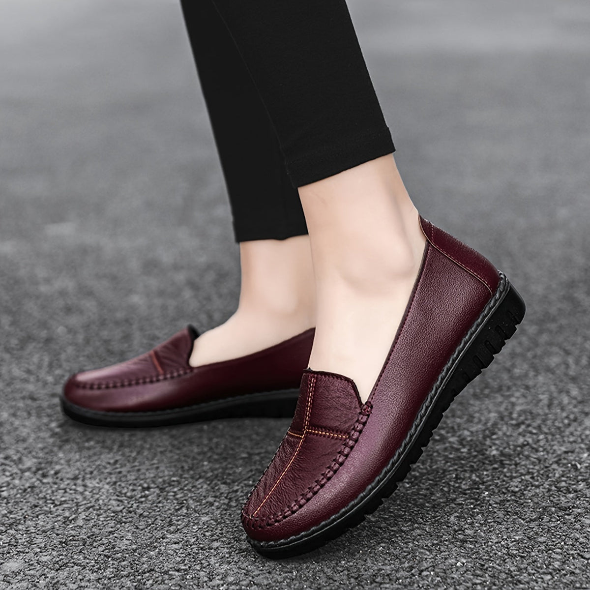 Morwen Stitched Comfort Loafers
