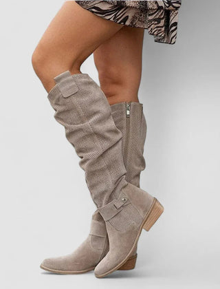 Brisa Orthopedic Western Boots in Khaki