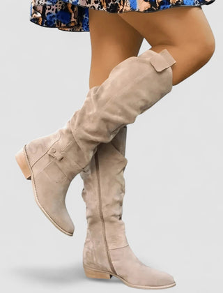 Cosetta Orthopedic Western Boots in Beige