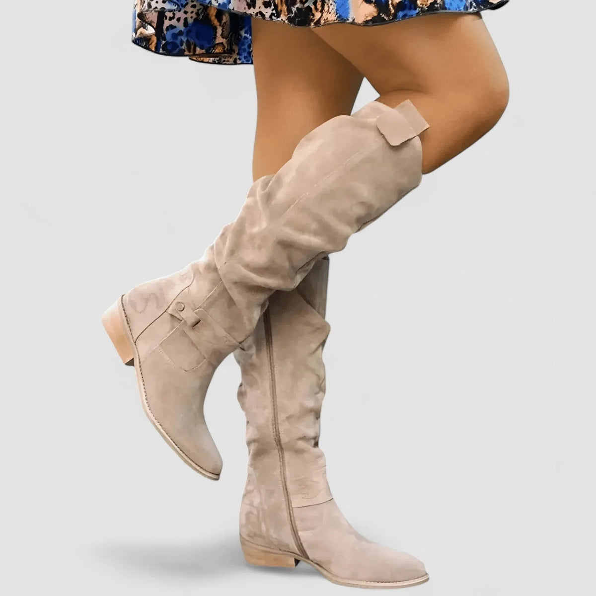 Cosetta Orthopedic Western Boots in Beige