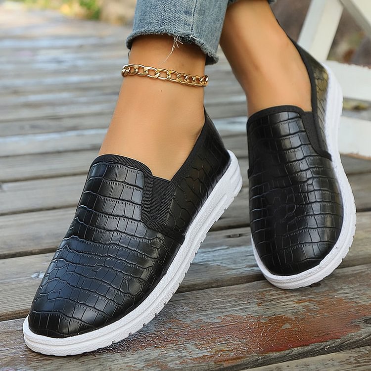 Lillian textured slip-on shoes side view