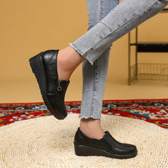 Briar Side-Zip Wedge Loafers