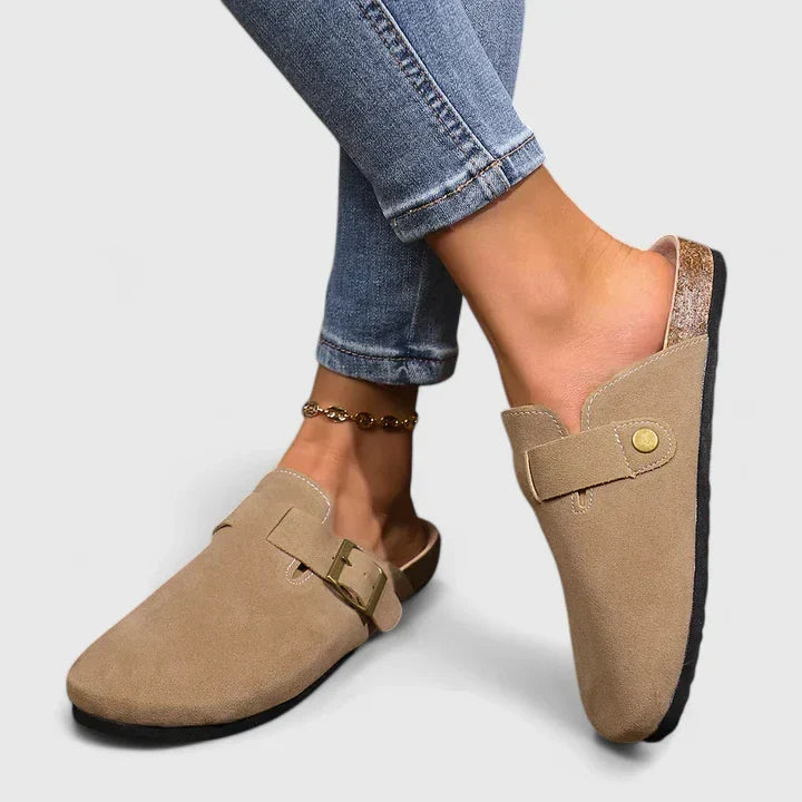 Janie buckle strap comfort clogs
