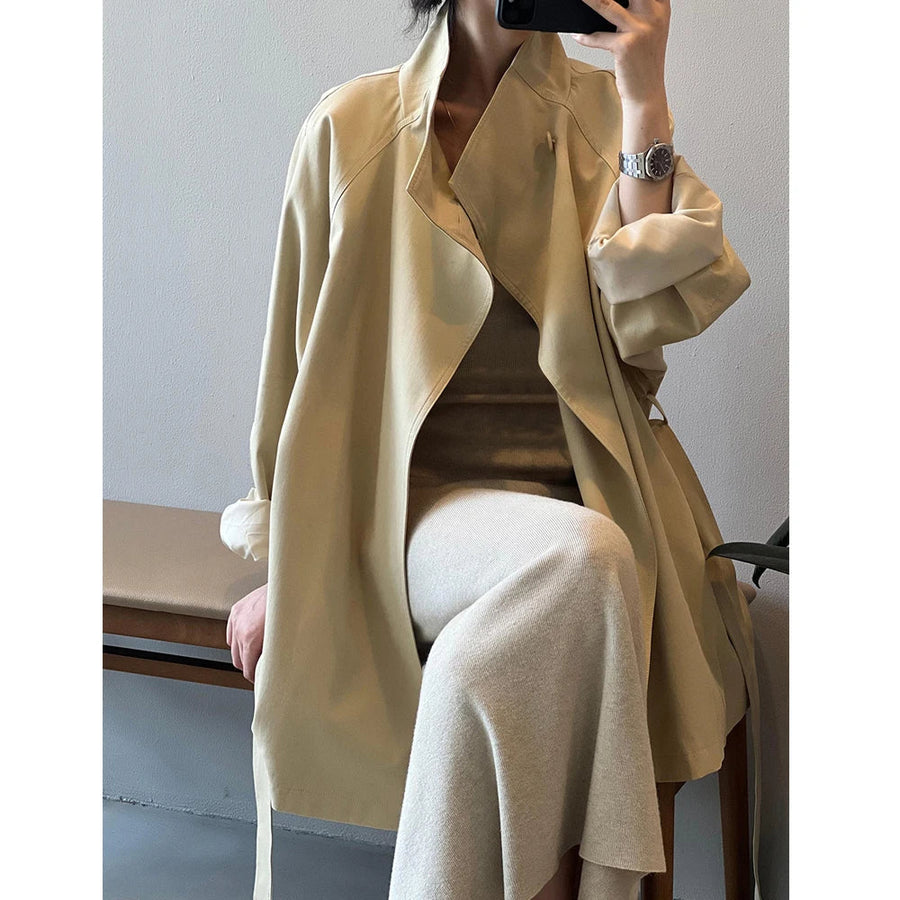Andrea | Stand Collar Trench Jacket