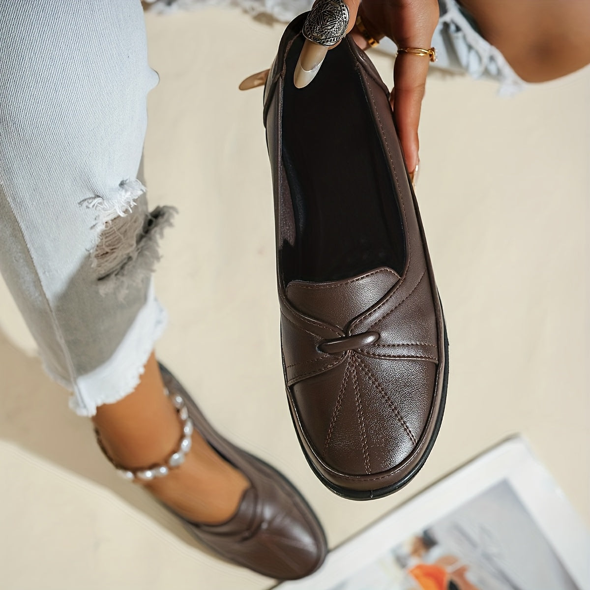 Jocasta Knot Detail Comfort Loafers