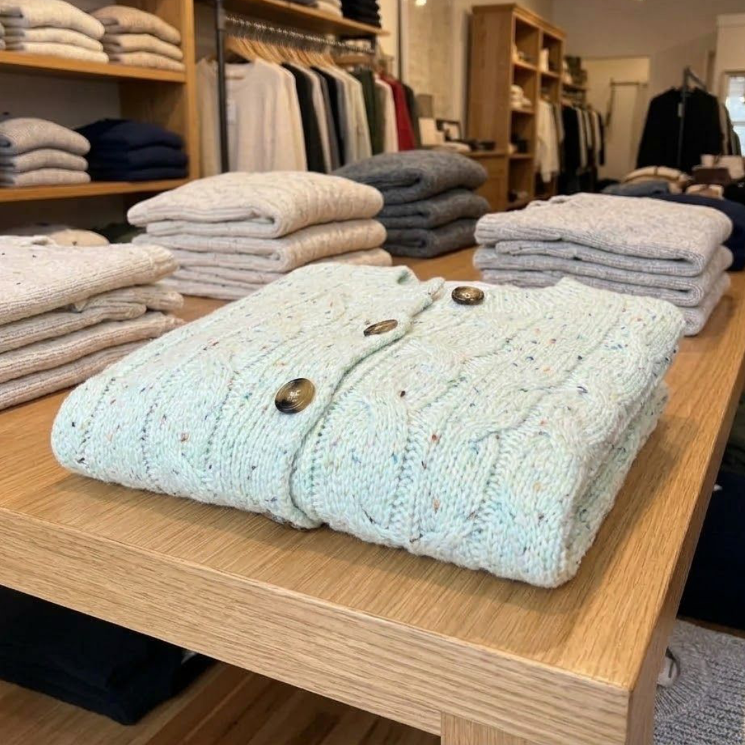 Maelle™ | Speckled Knit Cardigan Pistachio