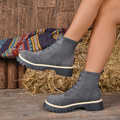Cosette Lace-Up Platform Boots