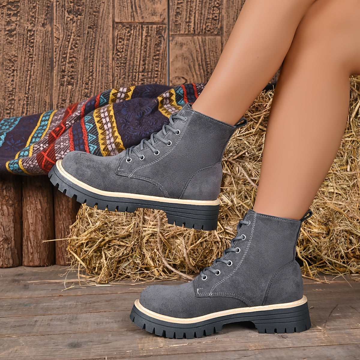 Cosette Lace-Up Platform Boots