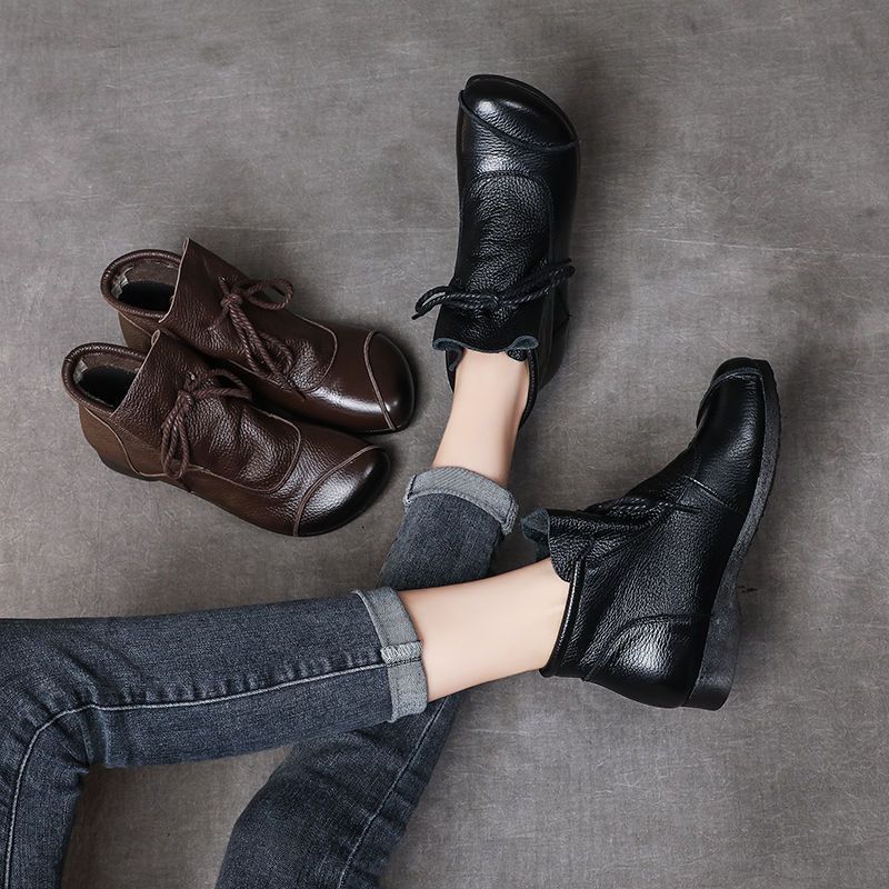 Margaret | Comfort Wedge Lace-Up Boots