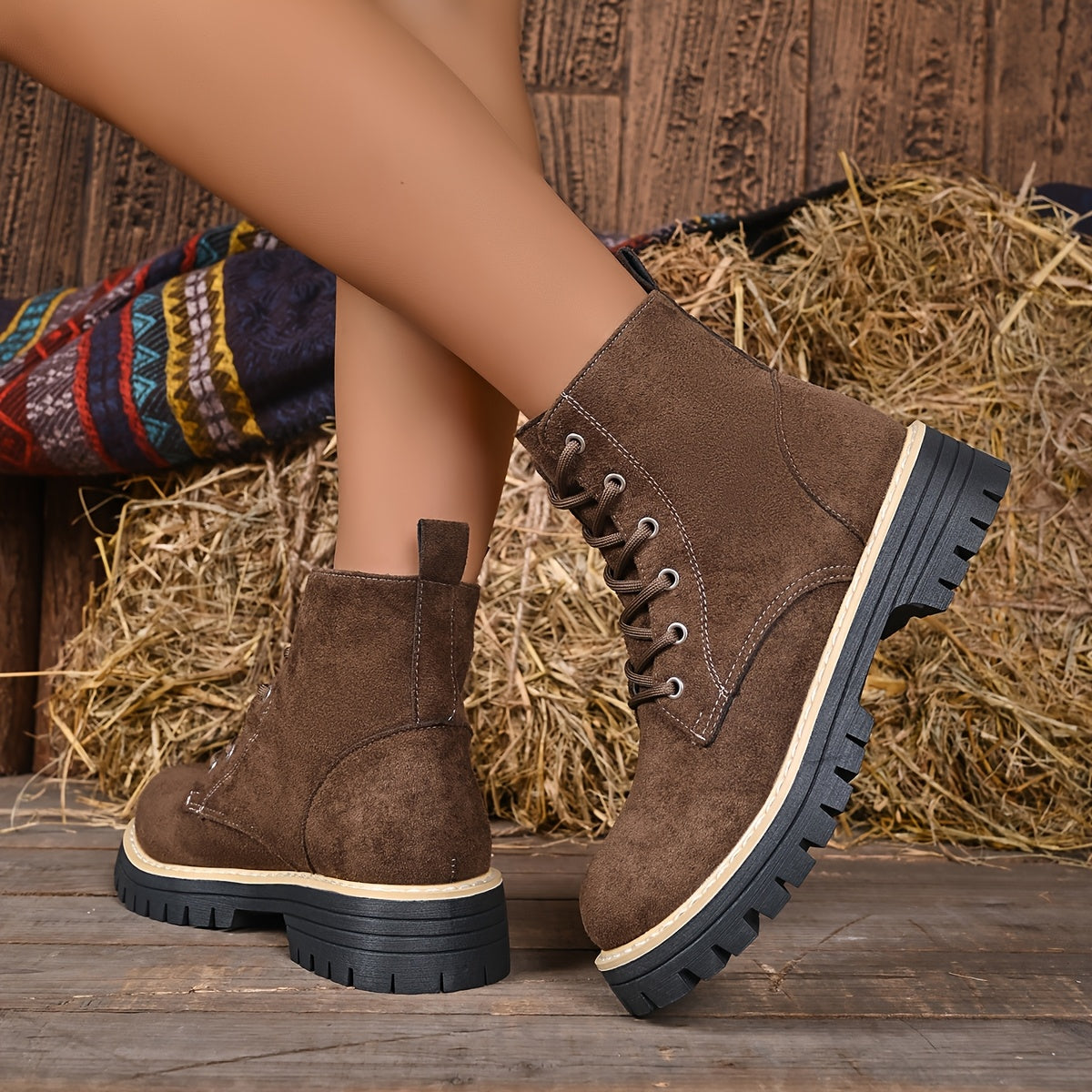 Cosette Lace-Up Platform Boots