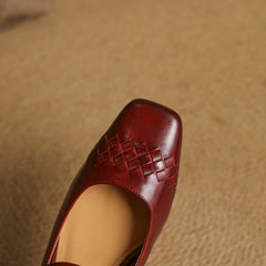 Thalia Square-Toe Mary Jane Flats
