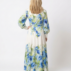 Maya | Button-Front Floral Maxi Dress