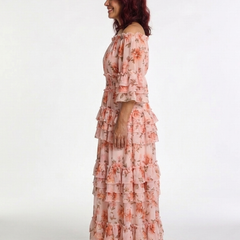 Malvina | Off-Shoulder Floral Ruffle Maxi Dress
