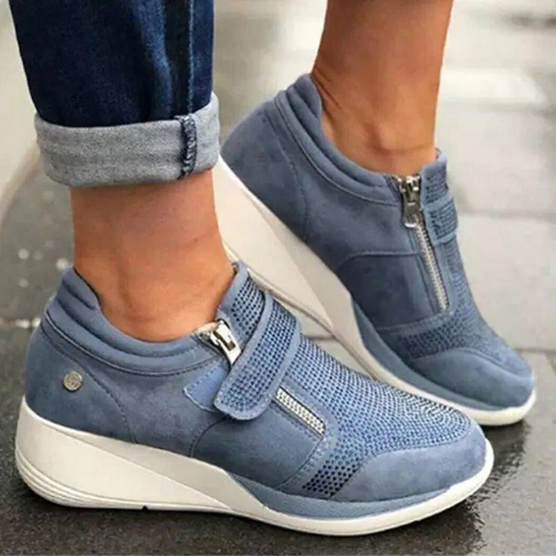 Joanne comfort wedge walking shoes in Blue
