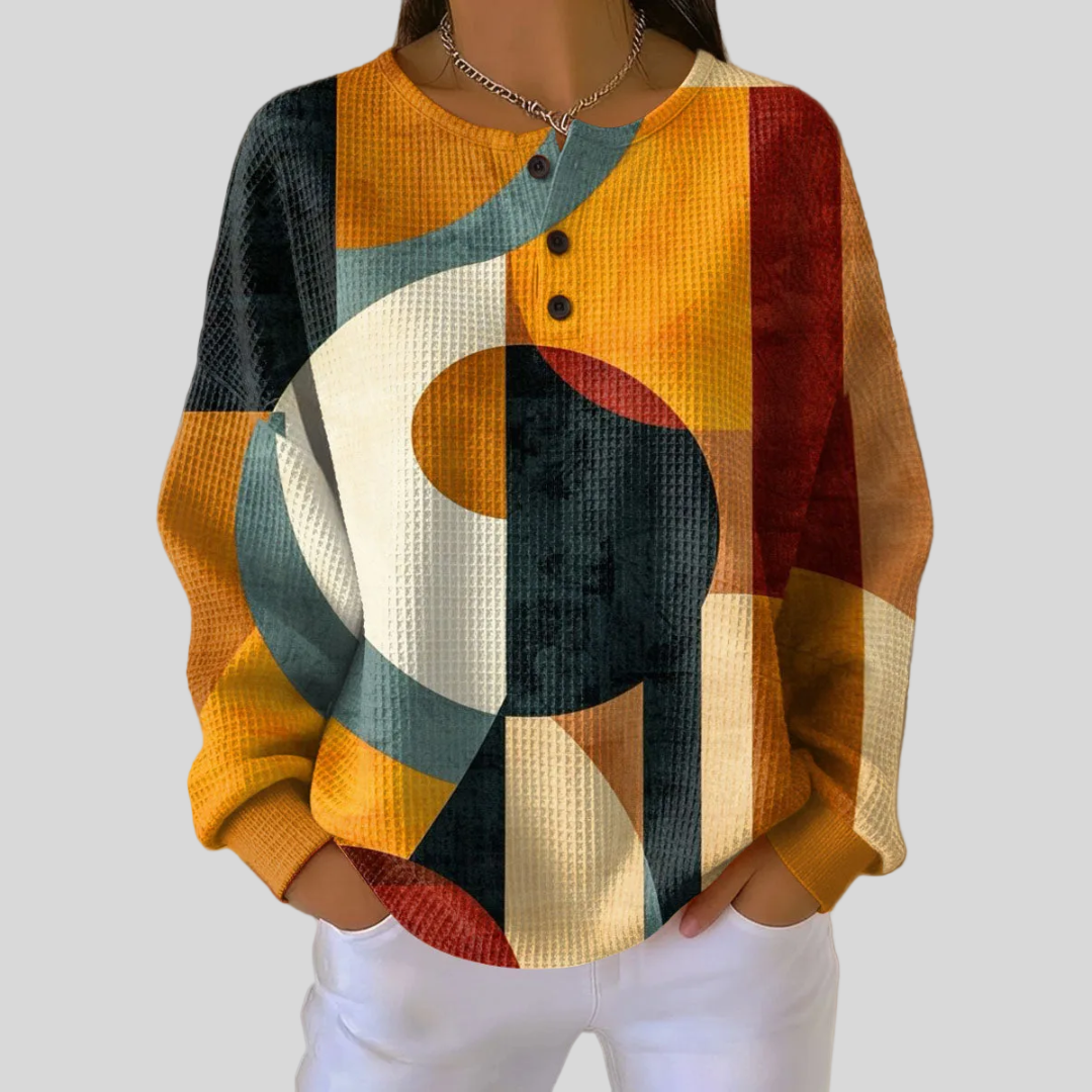 Marla | Geometric Print Sweatshirt