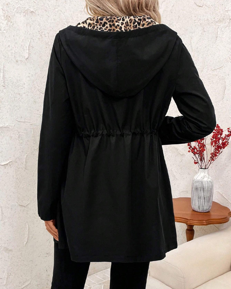 Lorna reversible hooded coat in Black 11