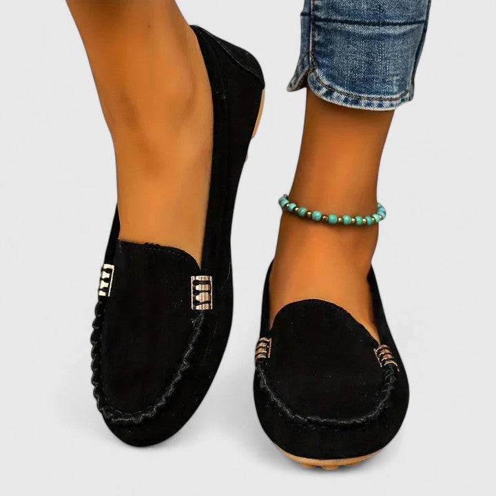 Desiree soft driving moccasins in Black