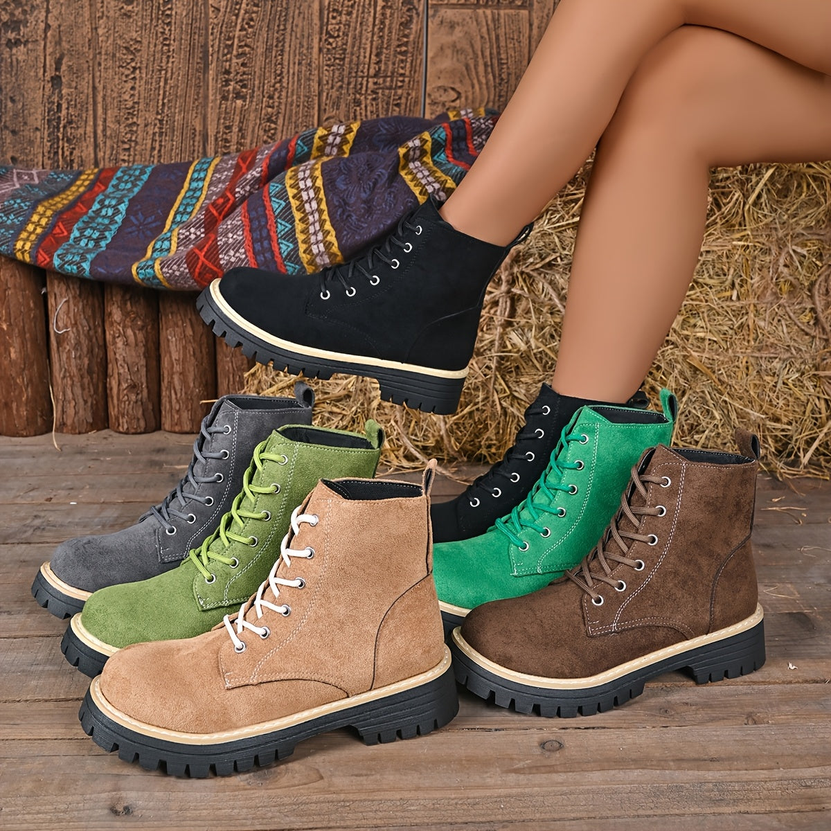 Cosette Lace-Up Platform Boots