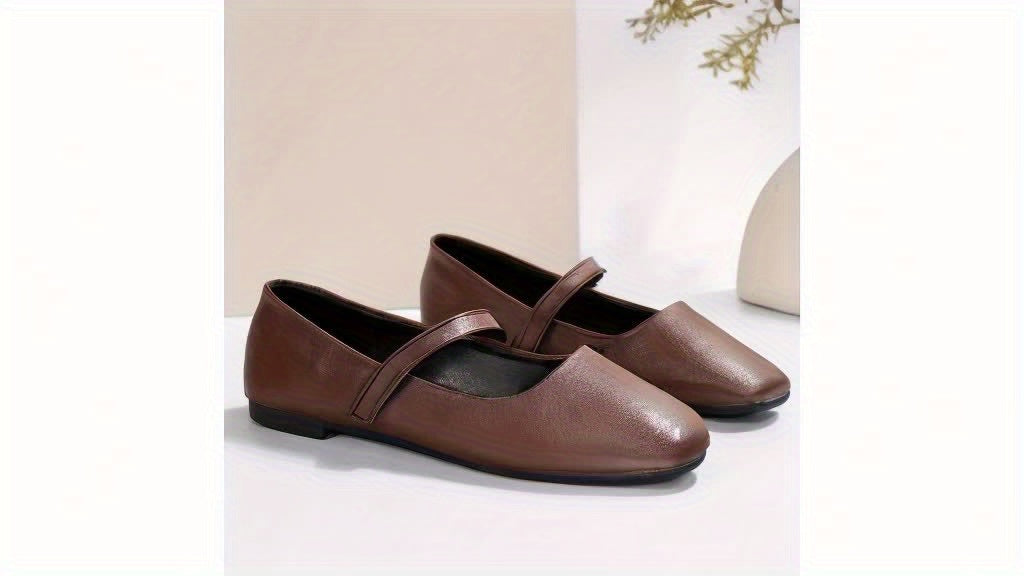 Mirabel Square-Toe Mary Jane Flats