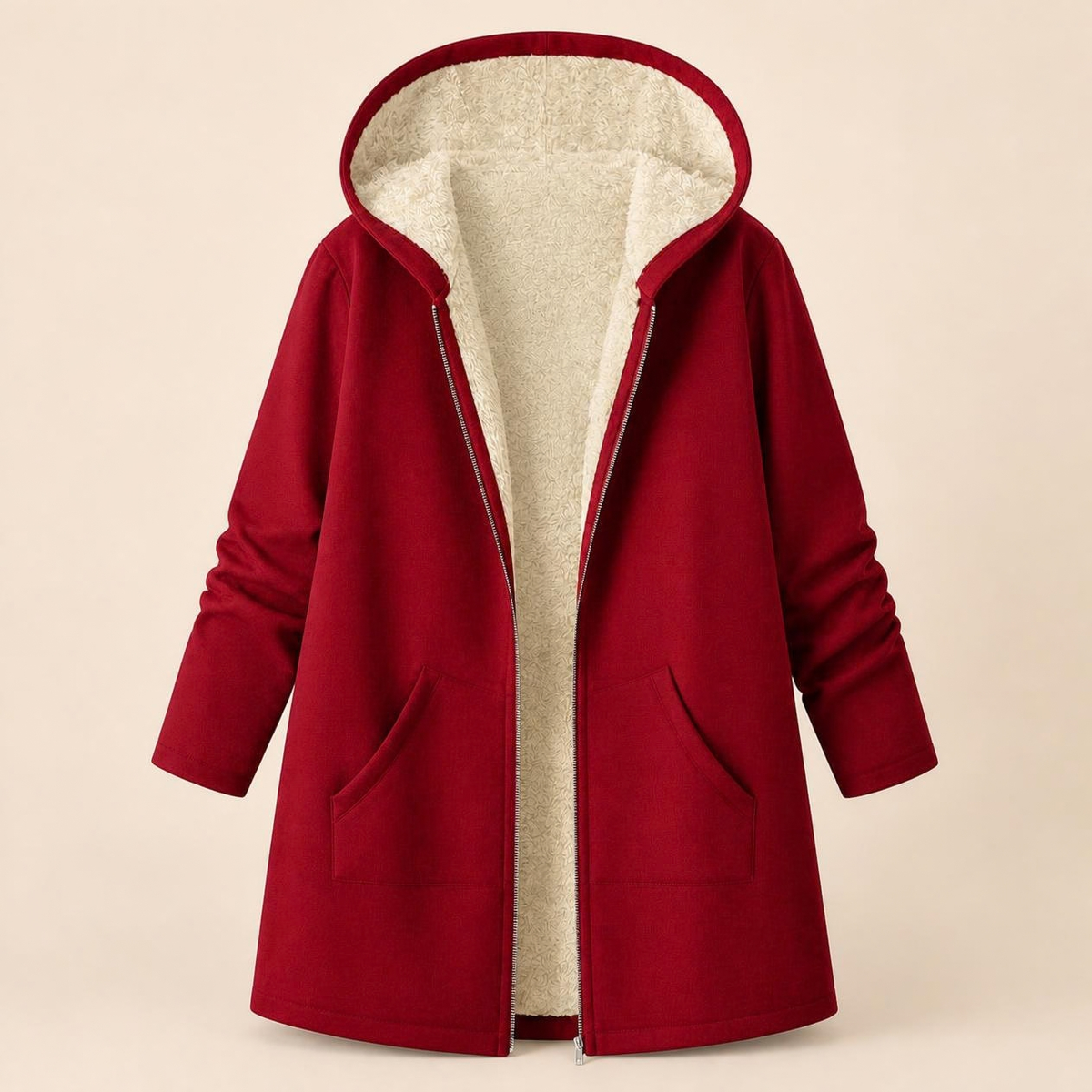 Odessa | Cozy Fleece-Lined Hooded Coat