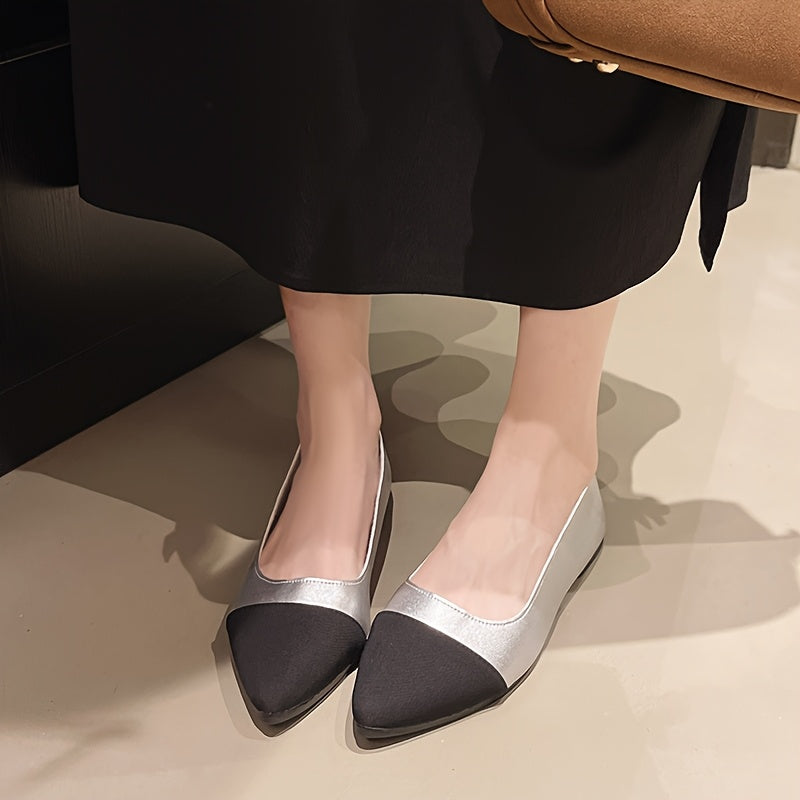 Winslow Two-Tone Pointed Ballet Flats