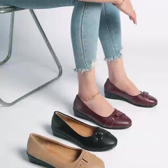 Hestia Buckle Detail Wedge Loafers