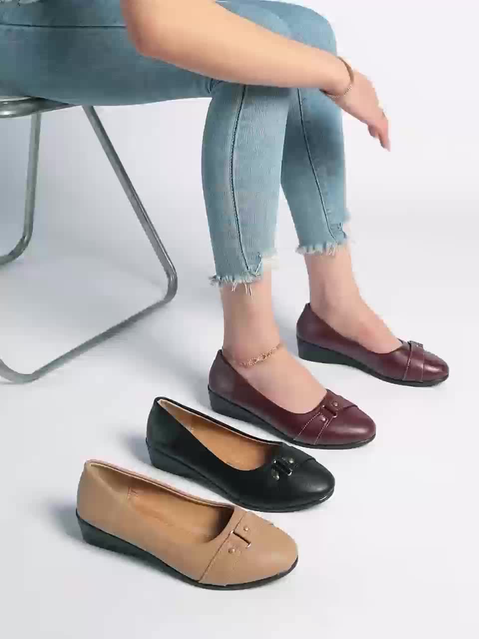 Hestia Buckle Detail Wedge Loafers
