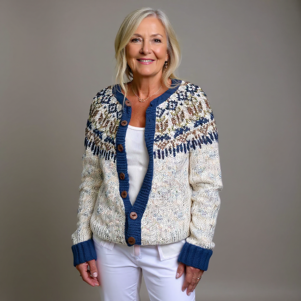 Noor Fair Isle Knit Cardigan