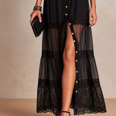 Meriel Long Lace Detail Dress