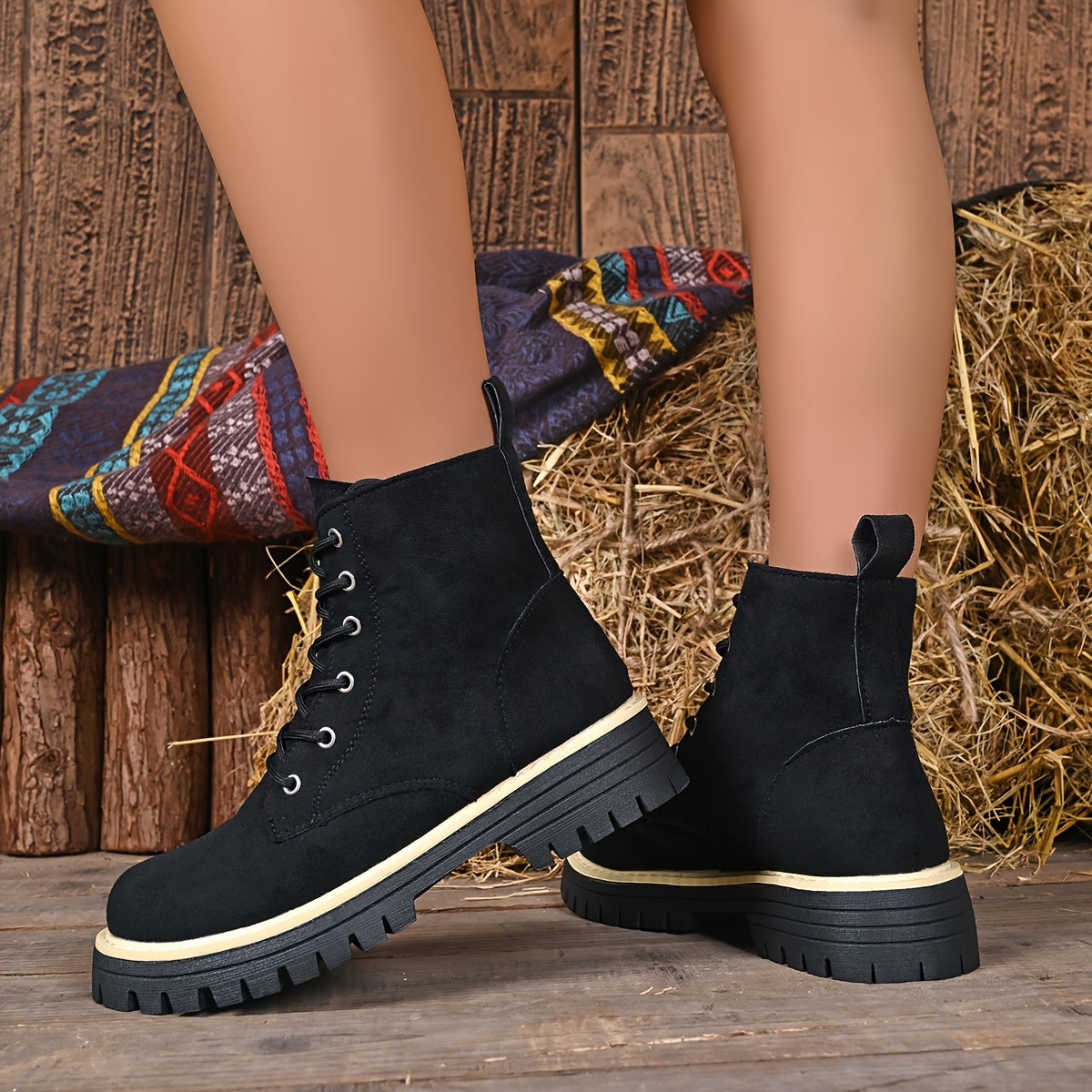Cosette Lace-Up Platform Boots