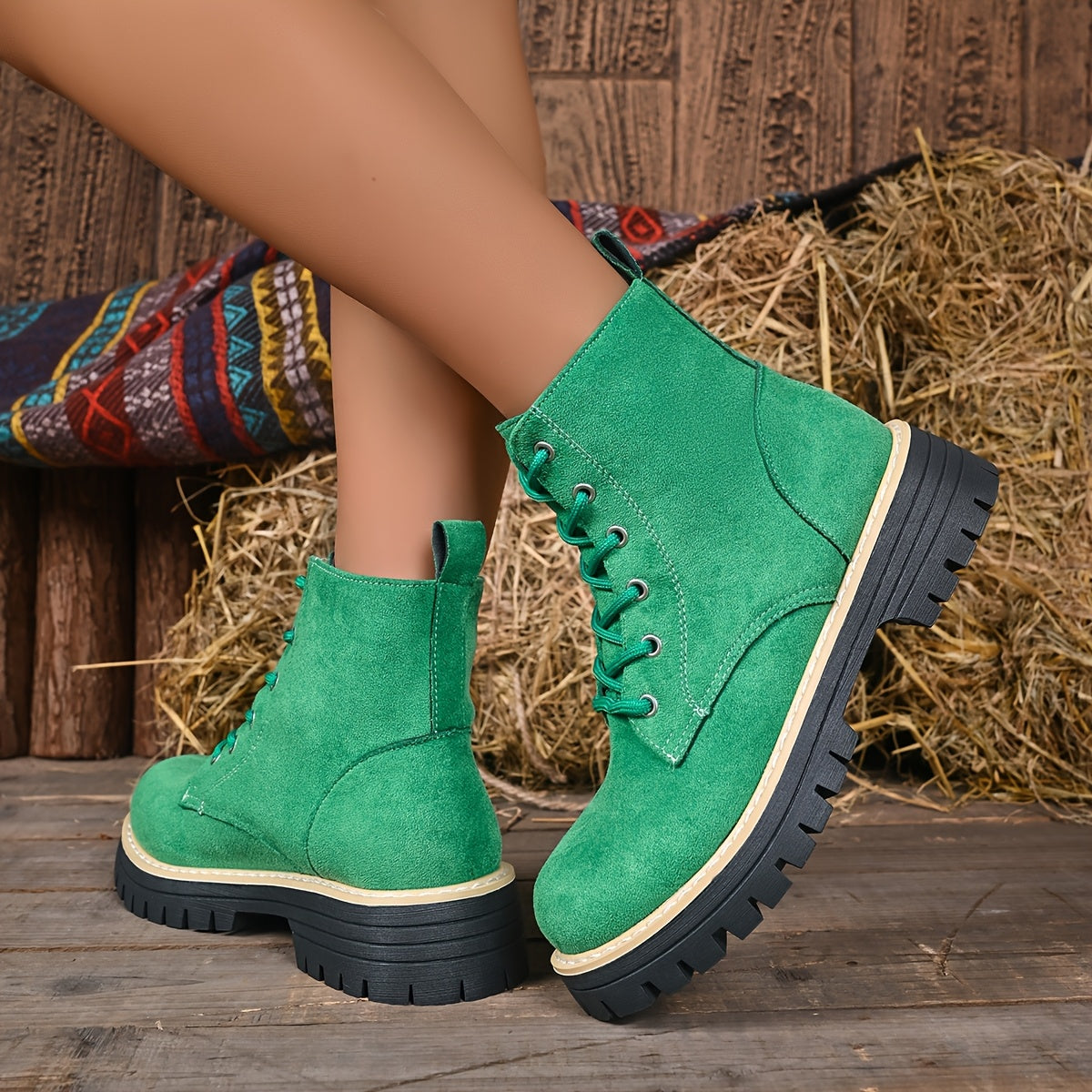 Cosette Lace-Up Platform Boots