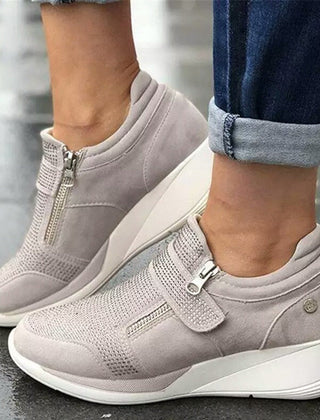 Joanne comfort wedge walking shoes in Gray