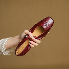 Thalia Square-Toe Mary Jane Flats