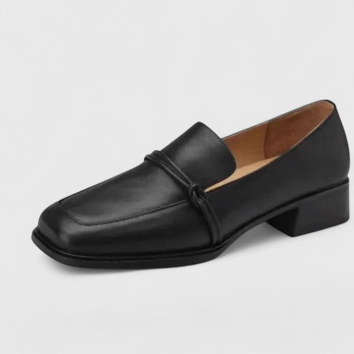 Odelle square-toe strap loafers