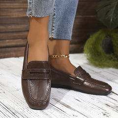 Roslyn Square-Toe Penny Loafers