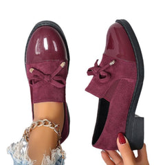 Colleen bow block-heel loafers close-up