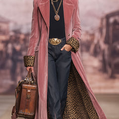 Natasha Long Tailored Coat in Pink
