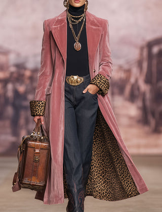 Natasha Long Tailored Coat in Pink