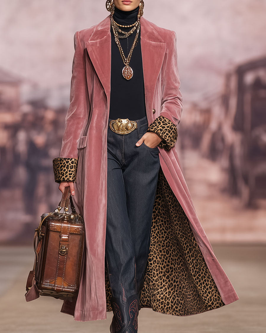 Natasha Long Tailored Coat in Pink
