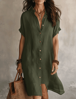 Maisie | Relaxed Linen Midi Dress