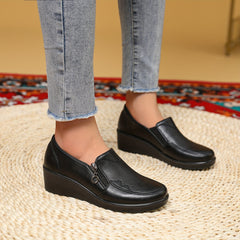Briar Side-Zip Wedge Loafers