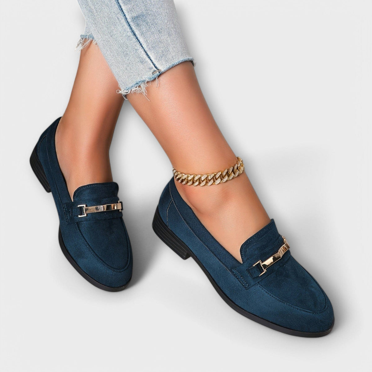 Leonora classic horsebit loafers in Navy
