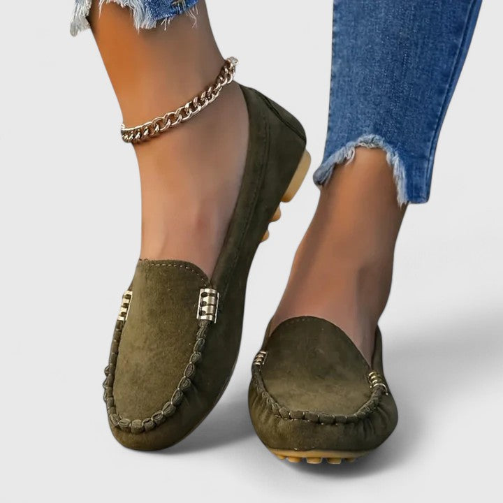 Desiree soft driving moccasins in Green