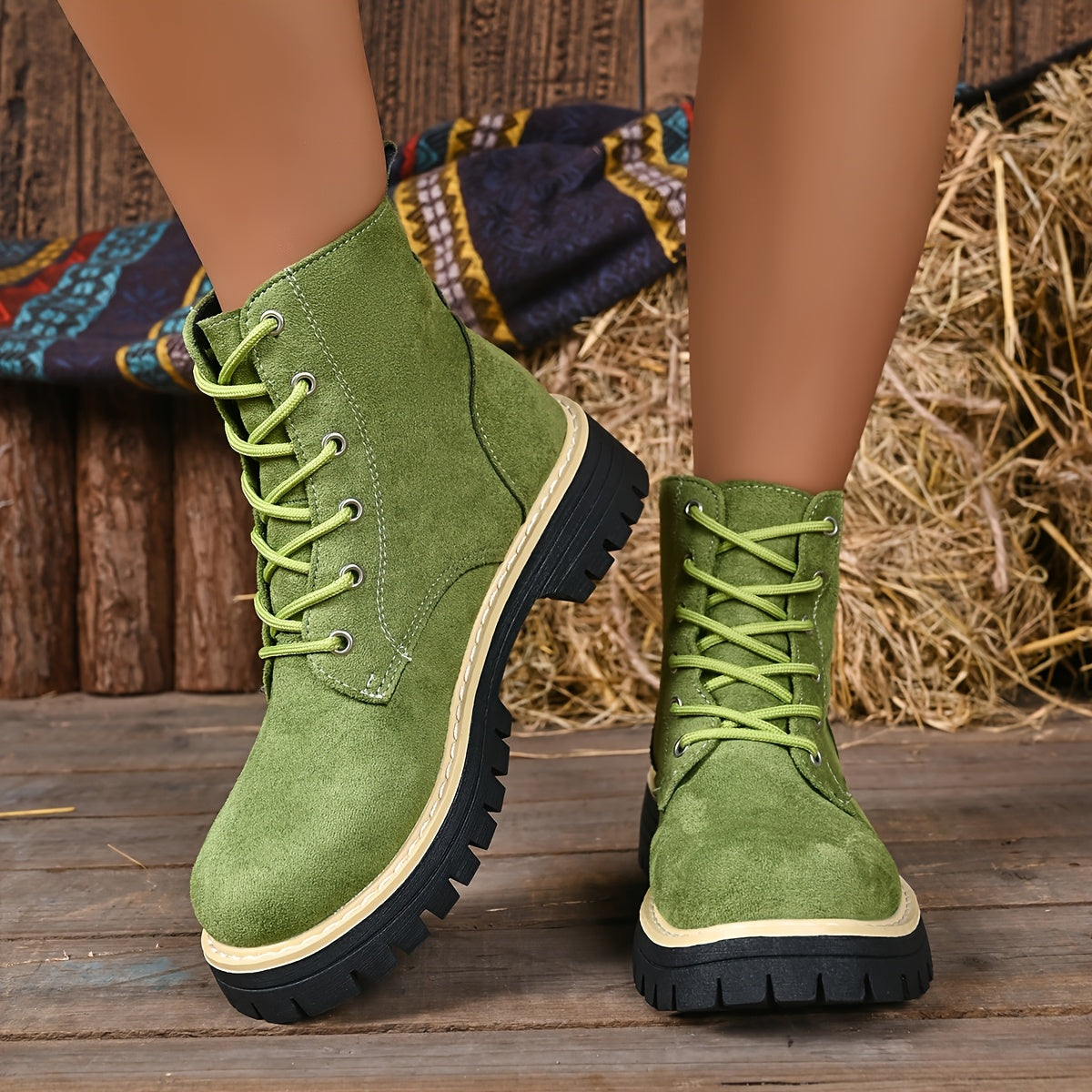 Cosette Lace-Up Platform Boots