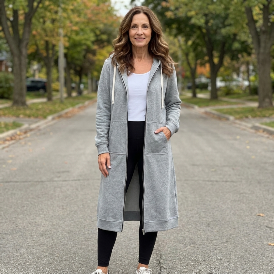 Brixley | Relaxed Zip-Up Longline Cardigan